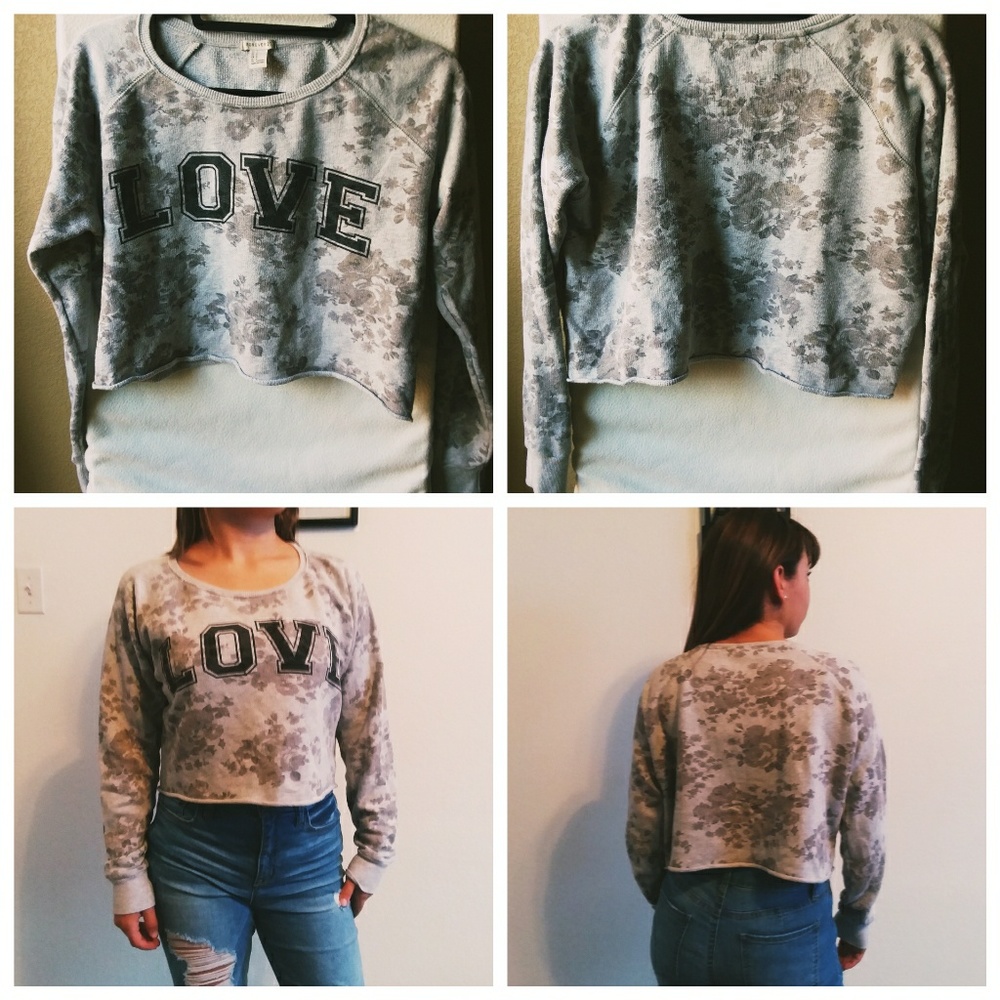 A long sleeve crop top